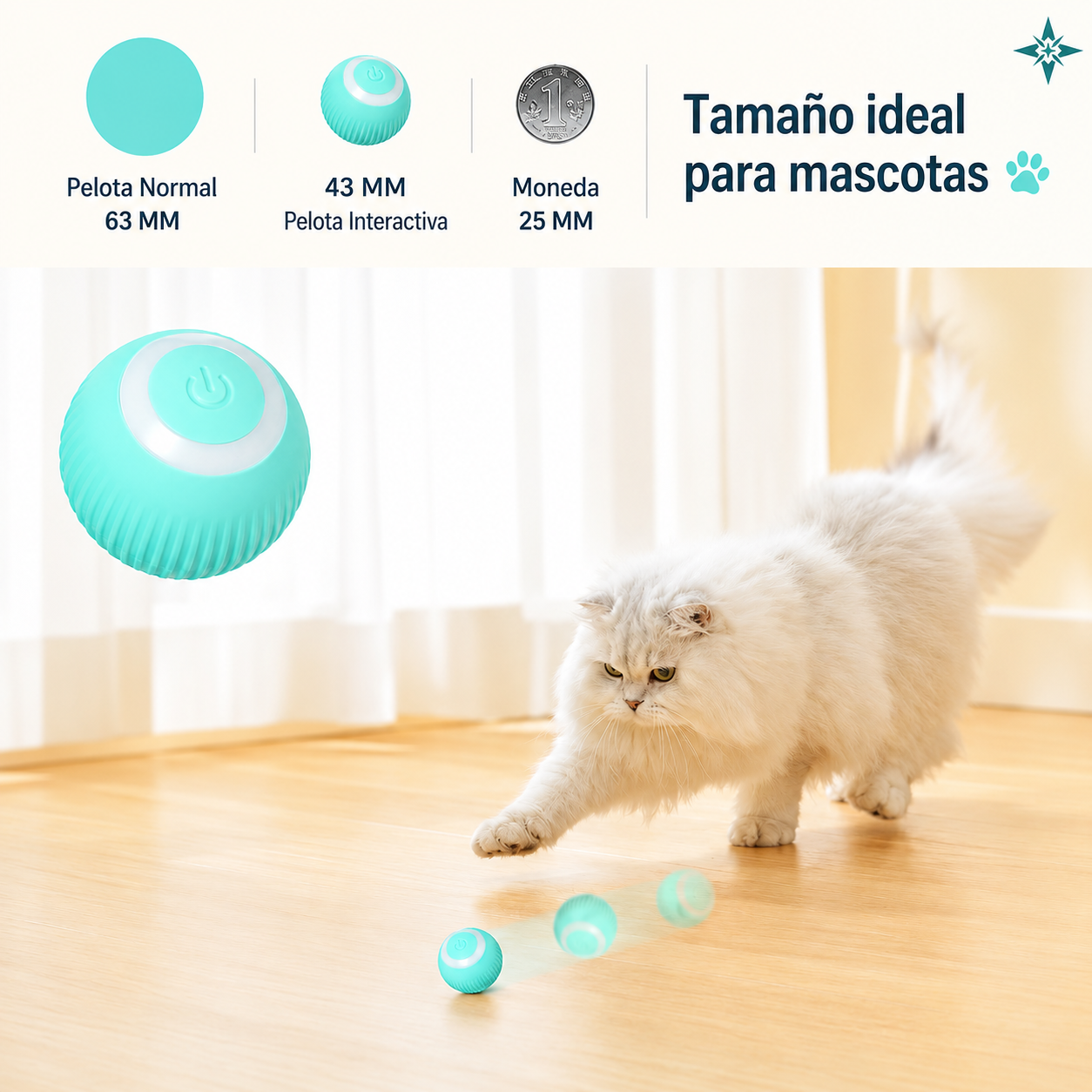 PELOTA LOCA RECARGABLE PARA MASCOТА